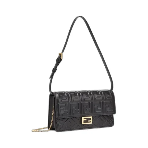 Baguette Logo Embossed Wallet On Chain