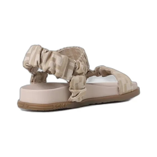Ruched Touch-Strap Sandals