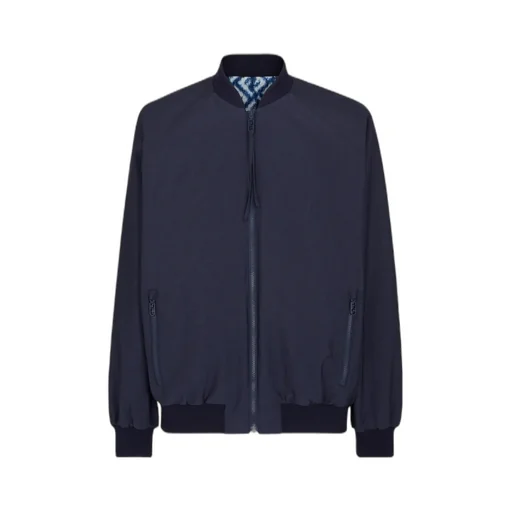 All-Over Ff Printed Zipped Bomber Jacket