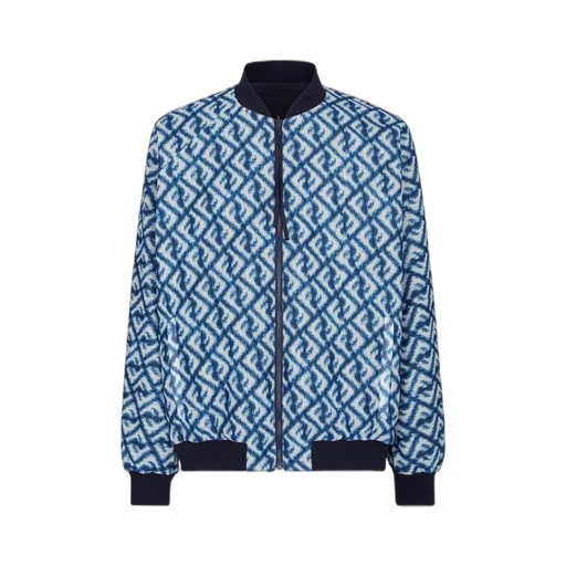 All-Over Ff Printed Zipped Bomber Jacket