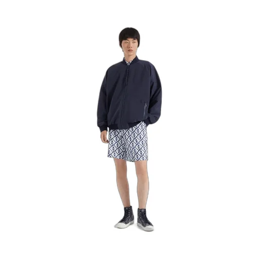 All-Over Ff Printed Zipped Bomber Jacket