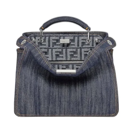 Peekaboo Iseeu Mini Denim Tote Bag