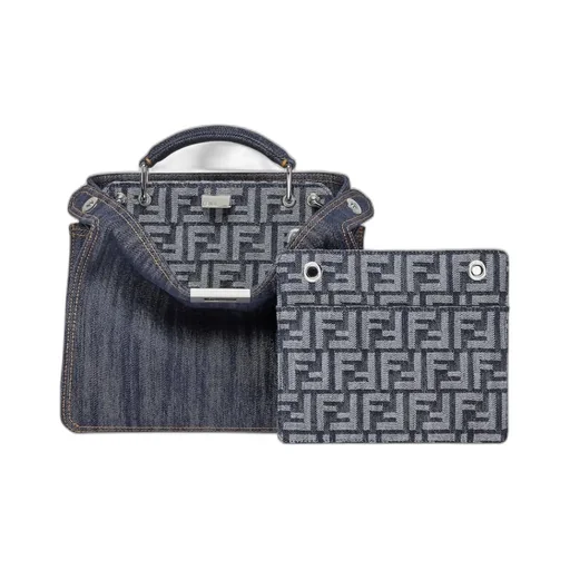Peekaboo Iseeu Mini Denim Tote Bag
