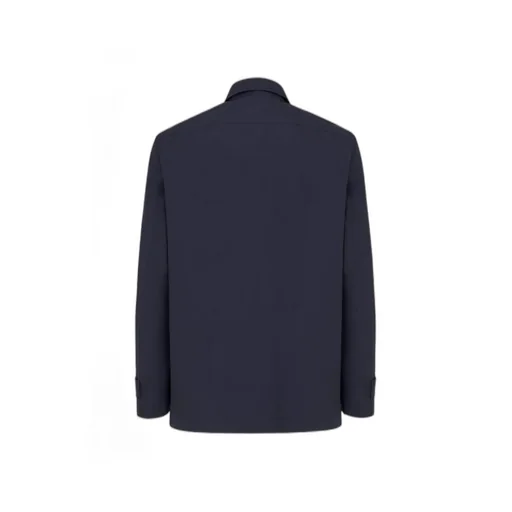 Zip-Detailed Shirt Coat