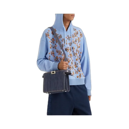 Peekaboo Iseeu Mini Denim Tote Bag