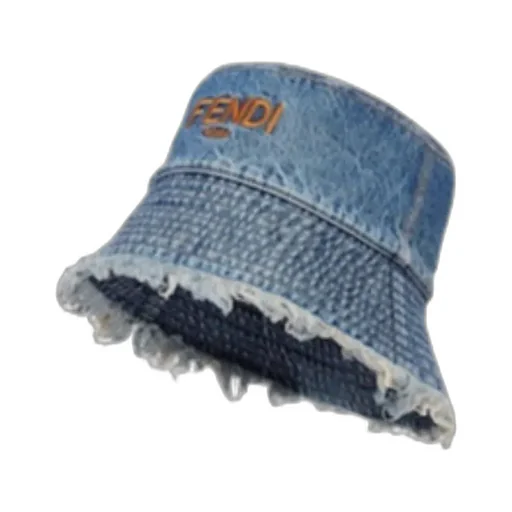 Logo Embroidered Denim Bucket Hat