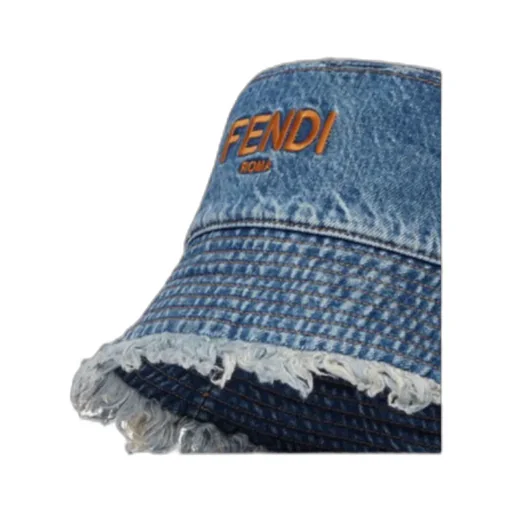 Logo Embroidered Denim Bucket Hat