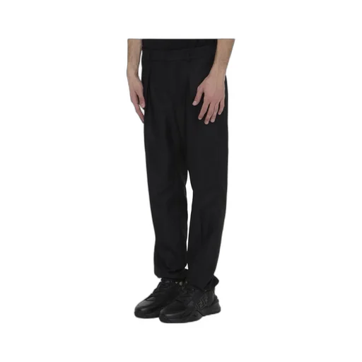 Pleated Straight-Leg Tailored Trousers