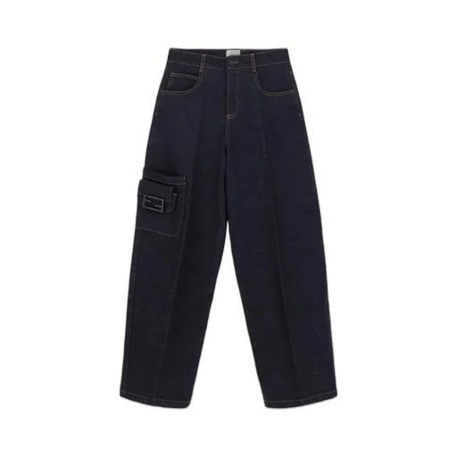 Denim Trousers With Baguette