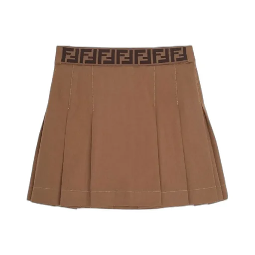Double Breasted Pleated Skirt