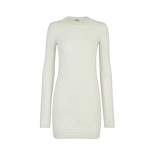 All-Over Ff Embossed Crewneck Mini Dress