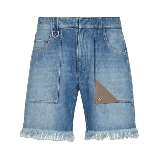 Logo-Patch Denim Shorts