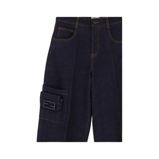 Denim Trousers With Baguette