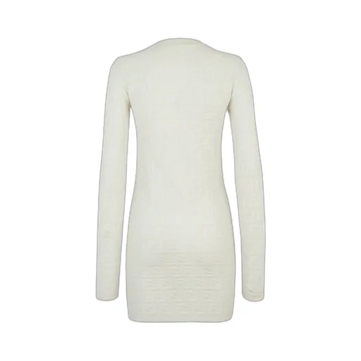 All-Over Ff Embossed Crewneck Mini Dress