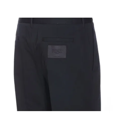 Logo-Appliqué Straight-Leg Trousers