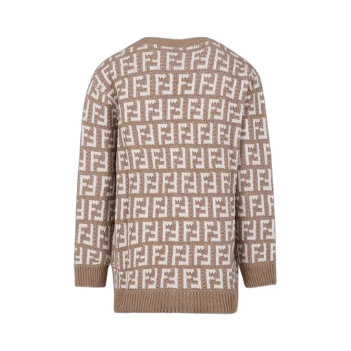 Allover Logo Jacquard Buttoned Cardigan