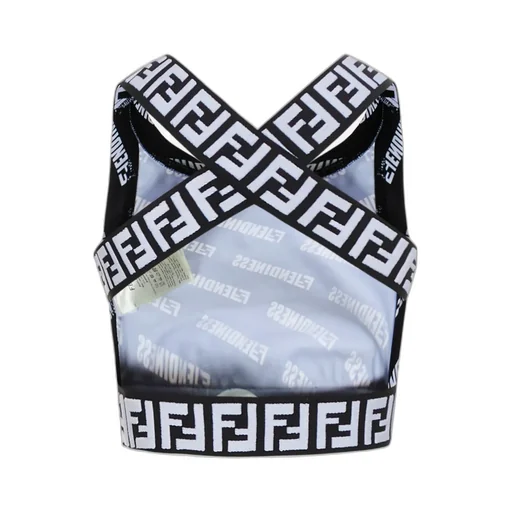 Logo Printed Crossed Band Cropped Top