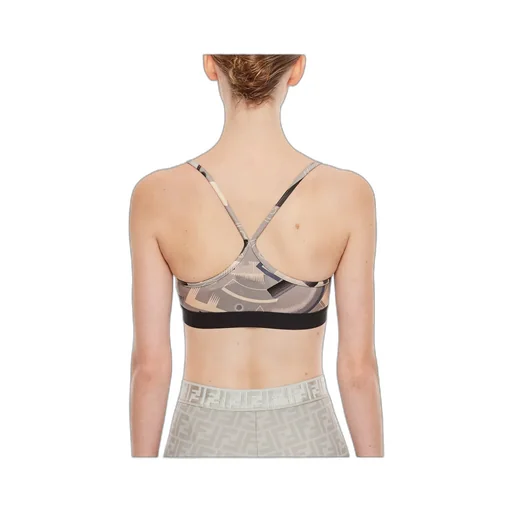 Abstract-Print Sports Bra