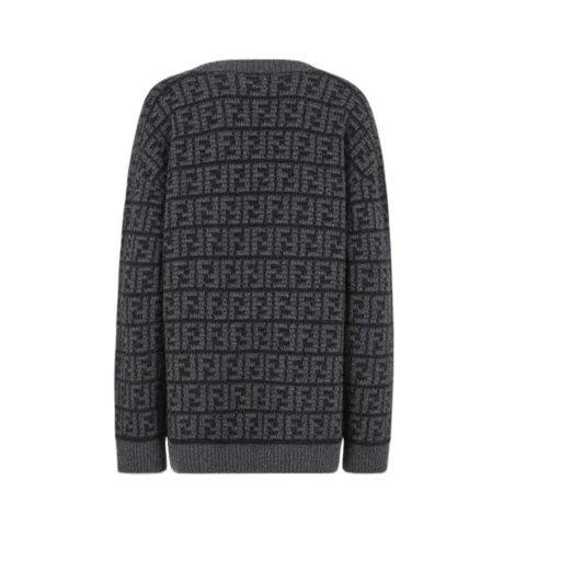 Monogram Jacquard V-Neck Cardigan