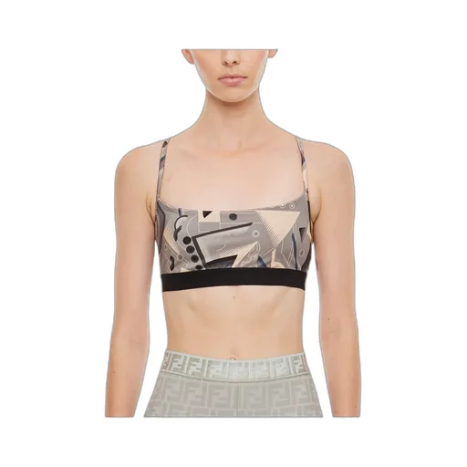 Abstract-Print Sports Bra