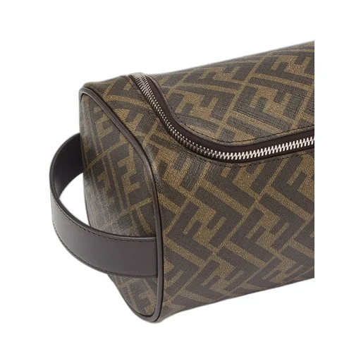 Ff-Patterned Zipped Wash Bag