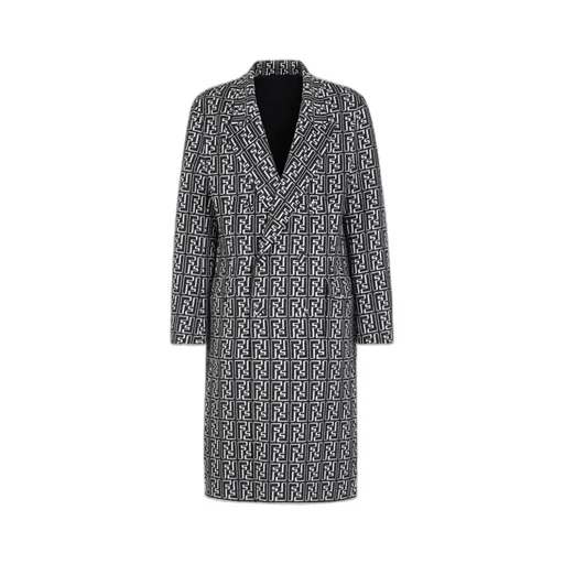 Reversible Monogram Double-Breasted Coat