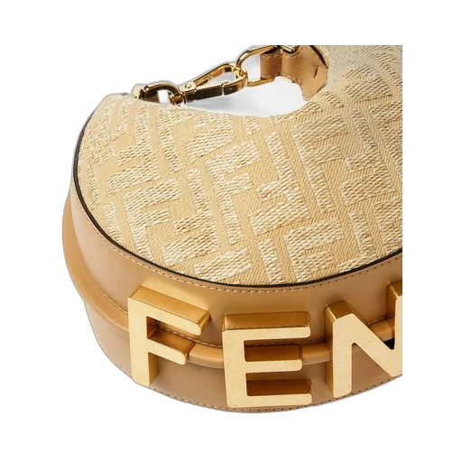 Fendigraphy Logo Lettering Mini Hobo Bag