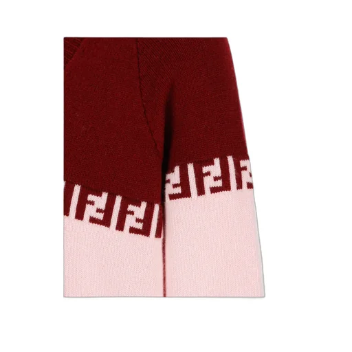 Ff Intarsia Knitted Cardigan