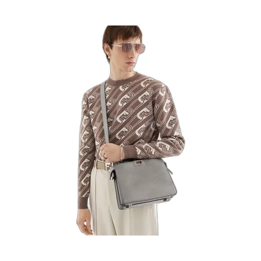 Fendi O'lock Twill Pattern Wool Jumper