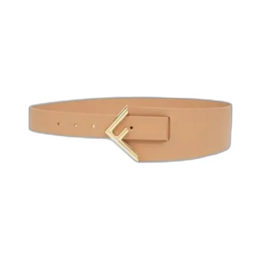 Logo Plaque Buckle Asymmetric Belt