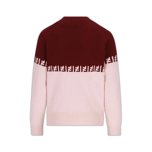 Ff Intarsia Knitted Cardigan
