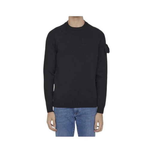 Pocket-Detailed Crewneck Jumper