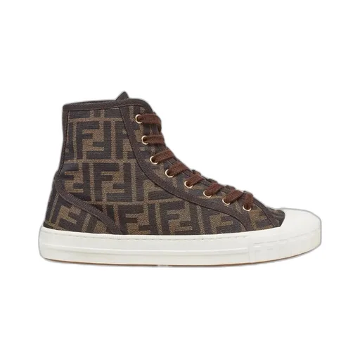 Monogram Jacquard High-Top Sneakers