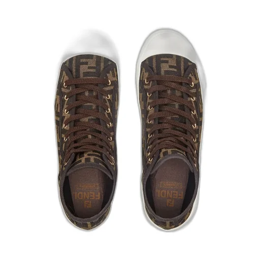 Monogram Jacquard High-Top Sneakers