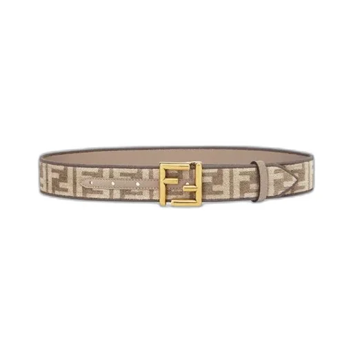 Logo Plaque Monogram Buckle Belt