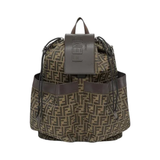 Ff Motif Drawstring Backpack