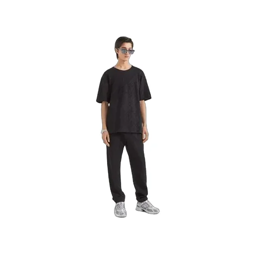 O'lock Oversized Diagonal Motif Trackpants
