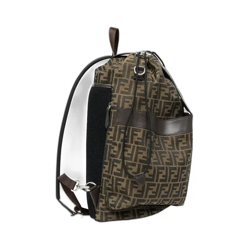 Ff Motif Drawstring Backpack