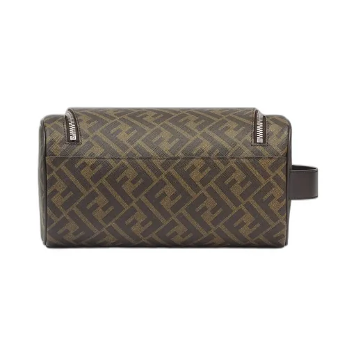 Ff-Patterned Zipped Wash Bag
