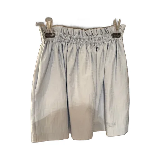 Logo Embroidered Ruffled Waist Skirt