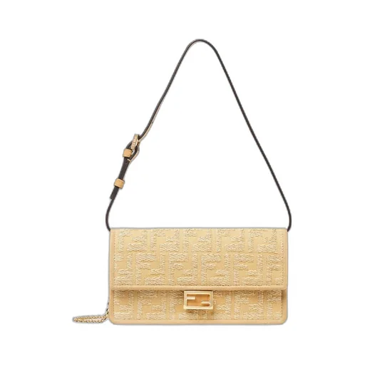 Baguette Ff Jacquard Chain-Linked Wallet