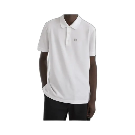 Logo Plaque Short Sleeved Polo Shirt