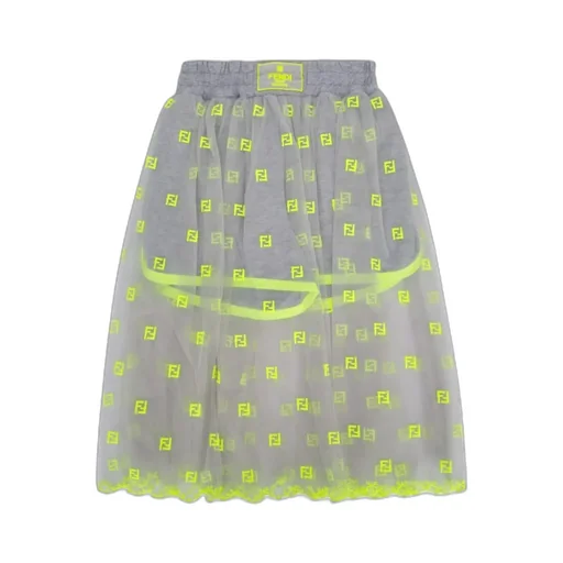 Logo Overlay Tulle Skirt