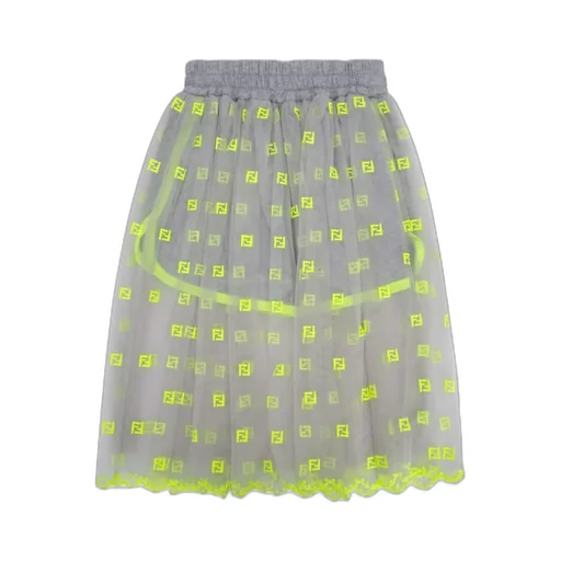 Logo Overlay Tulle Skirt