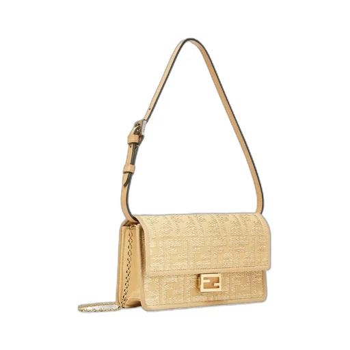 Baguette Ff Jacquard Chain-Linked Wallet