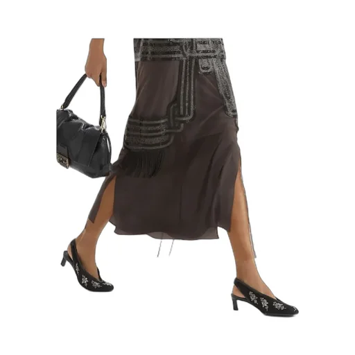 Slingbacks Embroidered Pumps