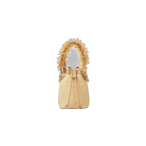 Mon Tresor Ff Jacquard Drawstring Bucket Bag
