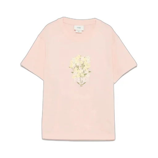 Logo-Embroidered Floral Printed T-Shirt