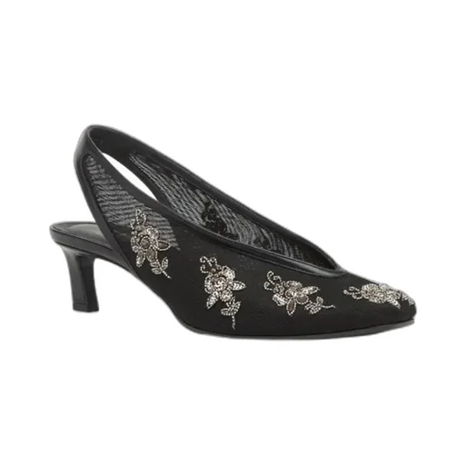 Slingbacks Embroidered Pumps