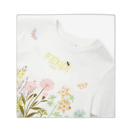 Logo Embroidered Cropped T-Shirt